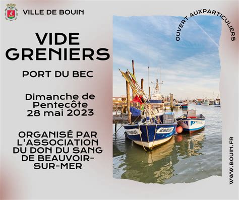 Vide Greniers au Port du Bec Site officiel de la ville de Bouin en Vendée