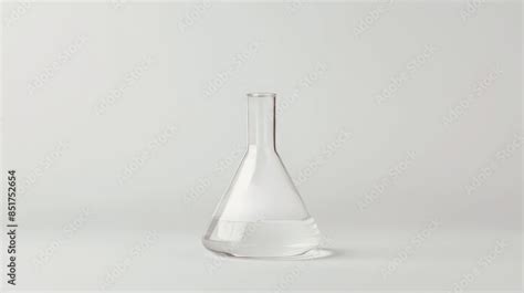 Empty Erlenmeyer Flask On White Background A Stock Photo Of A Clean