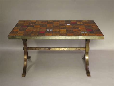 Ceramic Tile Top Table France 1960s At 1stdibs