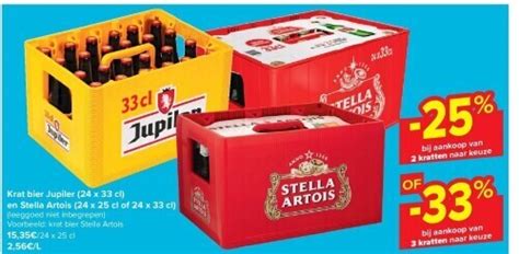 Krat Bier Jupiler X Cl En Stella Artois X Cl Of X