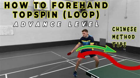 How To Do Advance Forehand Topspin Loop Table Tennis Ping Pong