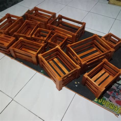 Jual Drkayu Crate Peti Telur Box Kayu Dekorasi Vintage Keranjang