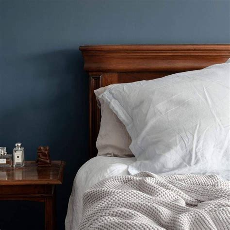 Our Bedroom With Farrow And Ball Stiffkey Blue Walls Blue Walls Stiffkey Blue Furniture