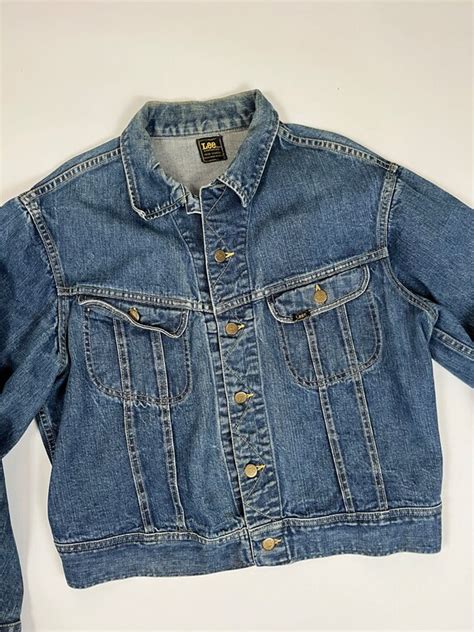 Vintage 1970s Lee Riders Sanforized Denim Trucker Je Gem