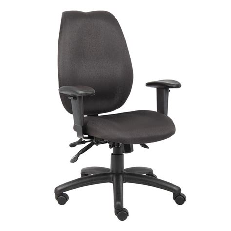 Boss High-Back Task Chair with Adjustable Arms, Black – BossChair