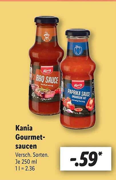 Kania Gourmet Sauce Angebot Bei Lidl 1Prospekte De