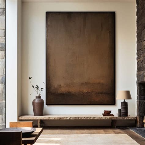 large original brown abstract art brown landscape abstract painting