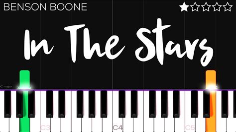 Benson Boone In The Stars Easy Piano Tutorial Youtube