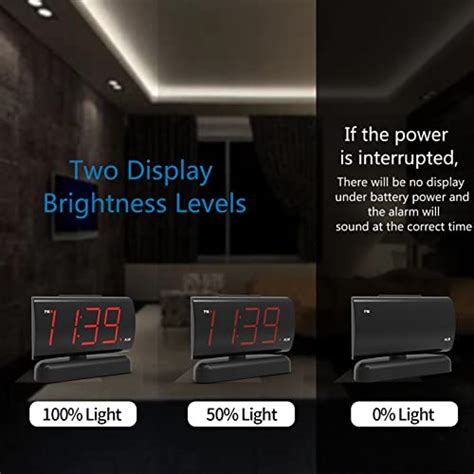 Alarm Clock Big Digits Wiht Swivel Base 2 Levels Alarm Sound 2 Level Brightness Digital Clock