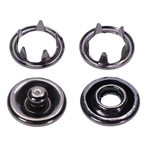 ONLYKXY 50 Sets 9 5mm Snap Buttons Metal Ring Snaps Snap Fasteners