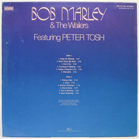 Bob Marley The Wailers Featuring Peter Tosh Bob Marley The