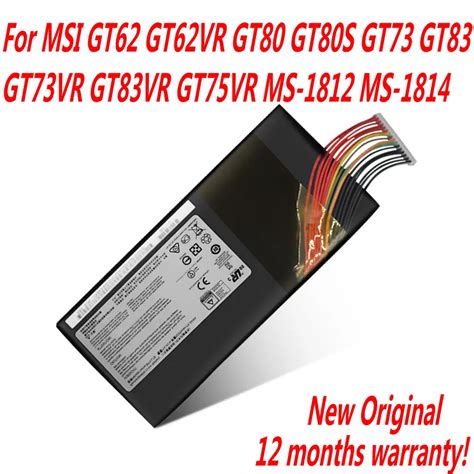 New Original 14 4V 5225mAh bateria Do Portátil Para MSI BTY L78 GT62