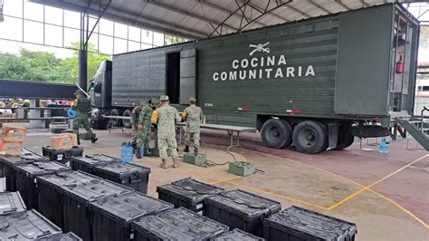 La Sedena Instala Cocina Comunitaria En Parque Central De Tulum