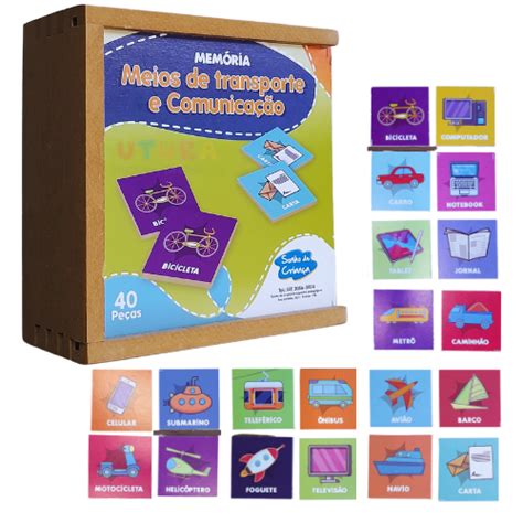 Jogo De Memoria Educativo Meios De Transporte E Comunica O Futura