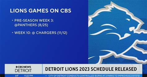 Detroit Lions 2023 schedule released - CBS Detroit