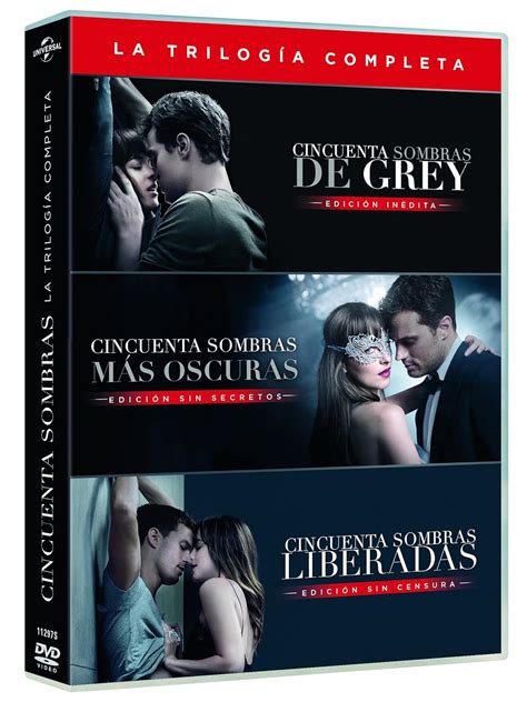 Cincuenta Sombras De Grey Películas 1 3 Dvd Amazones Dakota Johnson Jamie Dornan James