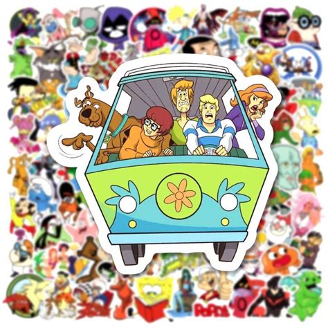 90s Classic Cartoon Stickers Pack of 100 - Etsy