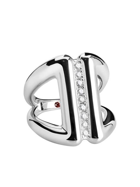 Tane Mexico Eletra V Diamond Ring Silver Editorialist