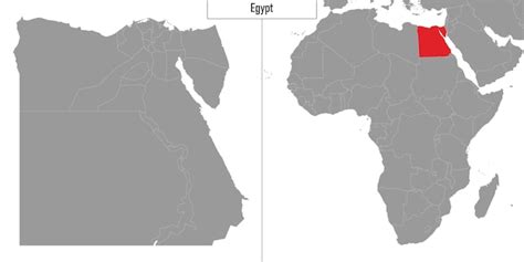 Mapa De Egipto Y Ubicaci N En El Mapa De Frica Ilustraci N Vectorial