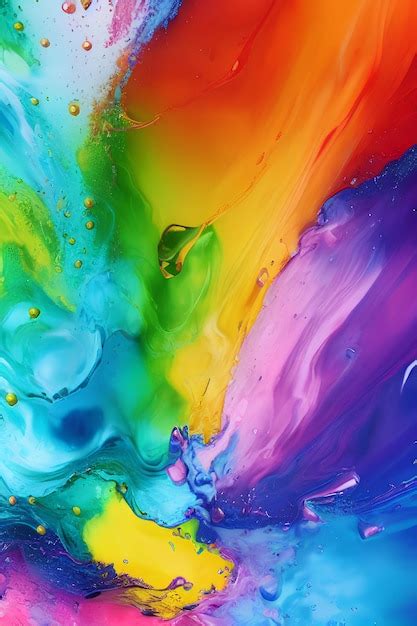 Una Pintura Colorida Con La Palabra Arco Iris En Ella Foto Premium