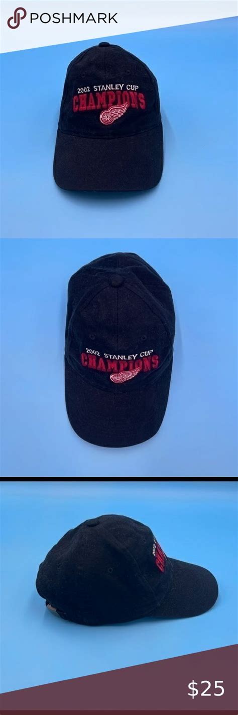 2002 Y2k Vintage Detroit Red Wings Stanley Cup Champions Hat Detroit