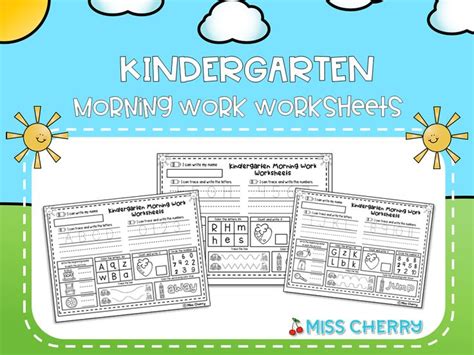 Physics For Kindergarten Worksheets Morning Work