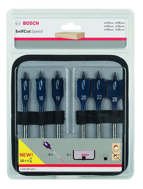 Bosch Professional 6x Set De Brocas Fresadoras Planas SelfCut Speed