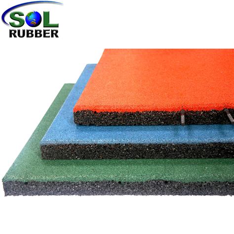 Sol Rubber 45mm Fall Protection Safety Playground Rubber Flooring Tiles