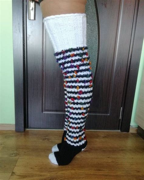 Bereit Viele Farben Socken Ber Dem Knie Weibliche Erw Rmung Etsy