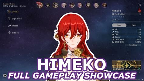 Himeko Gameplay Showcase Character Skill Ultimate And All Animations Honkai Star Rail Youtube