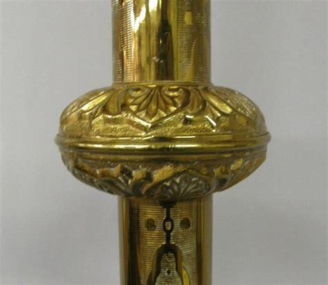 1126 Large Brass Church Altar Candle Holder 29 Tall Lot 1126