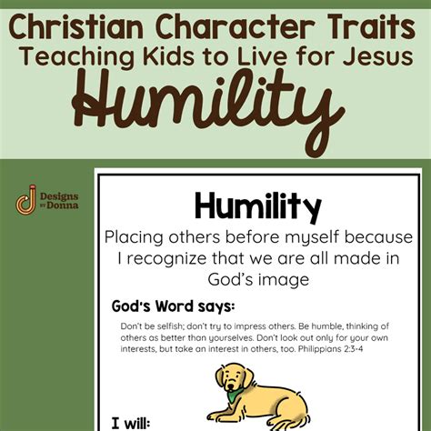 Humility Christian Character Trait Packet Made By Teachers