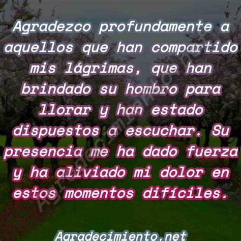 Palabras de agradecimiento por la pérdida de un ser querido cómo