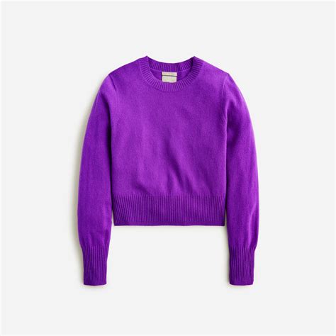 Jcrew Cashmere Shrunken Crewneck Sweater For Women