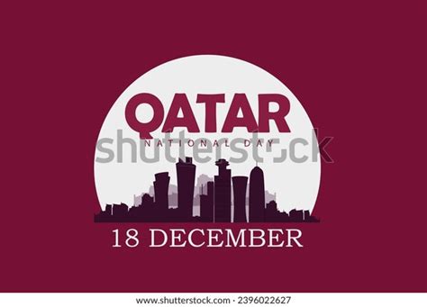 Qatar National Day Landmark Flag Qatar Stock Vector (Royalty Free ...