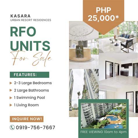 RFO CONDO PASIG RENT TO OWN C5 Ortigas Bgc Tiendesitas St Lukes