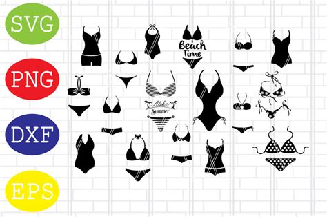 Swimsuit Svg Bikini Bundle Svg Beach Bikini Svg Bikini Cut Files