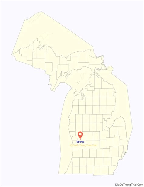 Map of Sparta village, Michigan