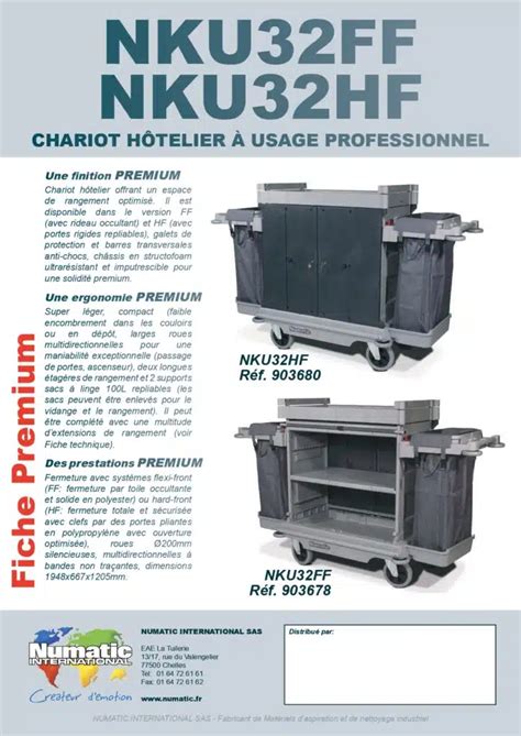 Chariot H Telier Premium Nku Ff Reflo Mat Riel De Nettoyage