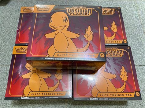 Pokemon Tcg Obsidian Flames Elite Trainer Box Sealed 小火龍 興趣及遊戲 玩具