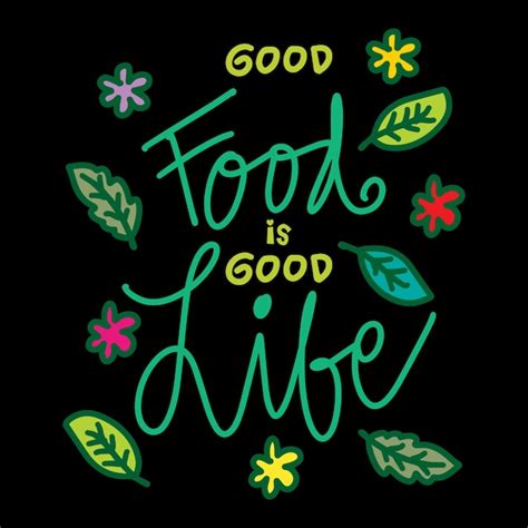 Premium Vector | Good food is good life poster quotes