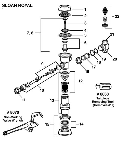 Royal Sloan Flush Valve Parts