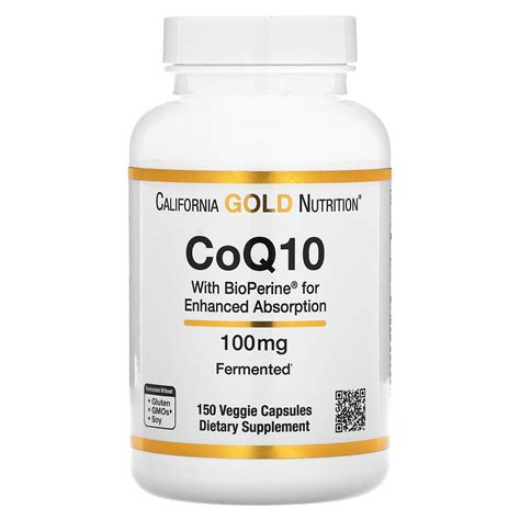 Coq10 By California Gold Nutrition Usp Verified Fermented Coenzyme