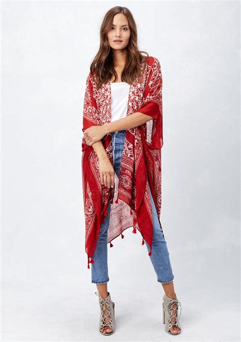 Bohemian Kimono With Moroccan Mosaic Print