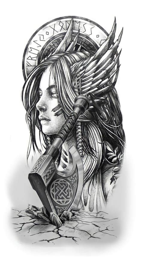 Pin By Andicahermann On Astronautas Dibujos Valkyrie Tattoo Viking