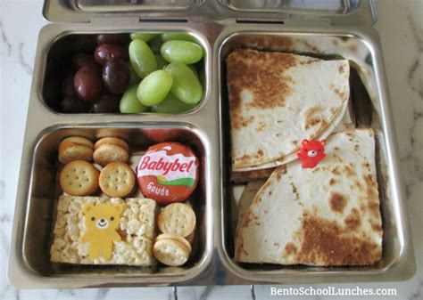 Bento School Lunches : Quesadilla Lunches with An Easy Kid Friendly Recipe