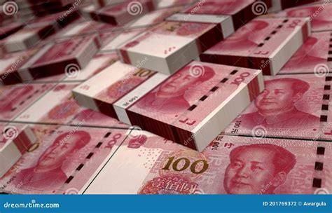 Chinese Yuan Money Banknotes Pack Stock Illustration Illustration Of