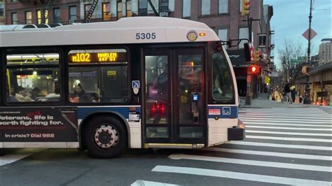 Mta New York City Bus 2012 Nova Bus Lfs Artic 5305 On The M102