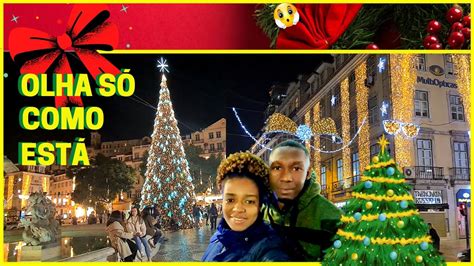 Começou a festa de Natal em Portugal Luzes de Natal em Lisboa