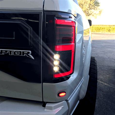 Recon Ford Oled Tail Lights Smoked Lens 264268ledbk 2015 2017 Ford F 150 And 2017 2020 Raptor